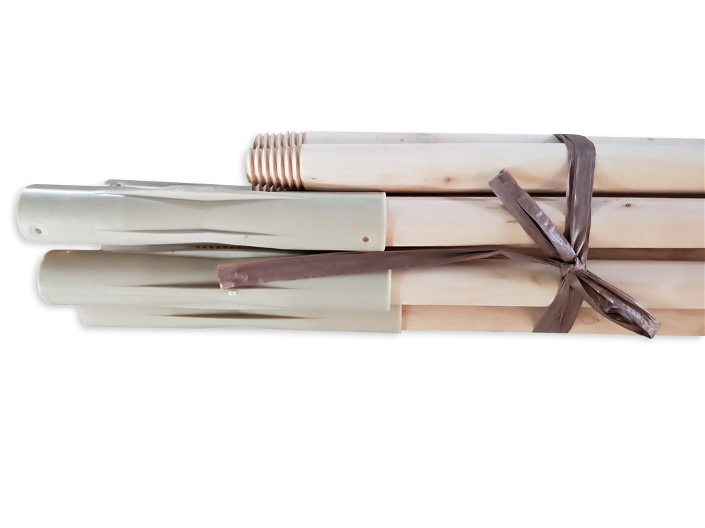 מוטות עץ מתקפלים לסוכה במארז