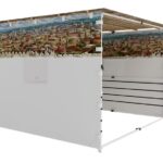 בחירת דופן בודדת בד מצנח מצוייר חלקי ירושלים לסוכה גובה 2.3