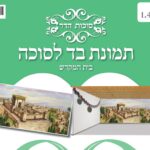 בד תמונה לסוכה 'בית המקדש' 2 מטר
