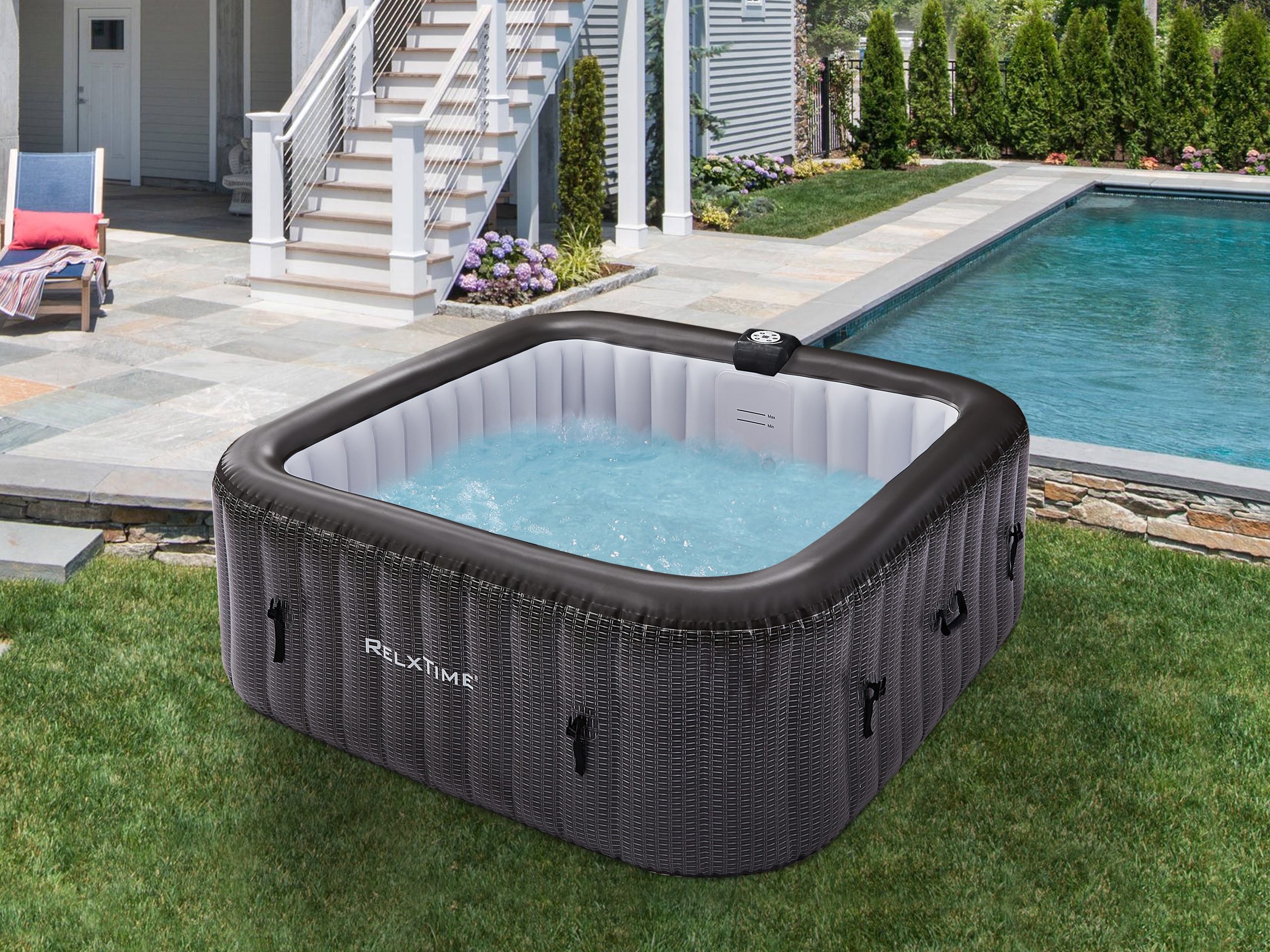 ג'קוזי מתנפח 6 מקומות, 130 סילוני אוויר עם שליטה חכמה במוצר